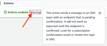 Alarm warning